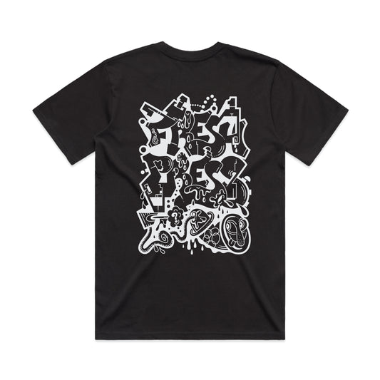 Fresh Press T Shirt: Kaput (Black)