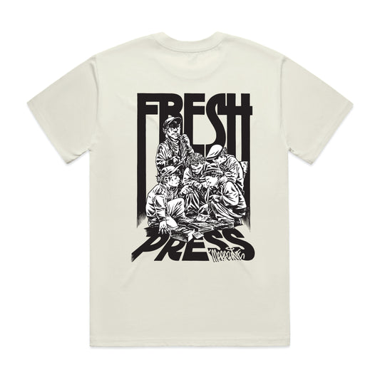 Fresh Press T Shirt: Deus (Ecru)