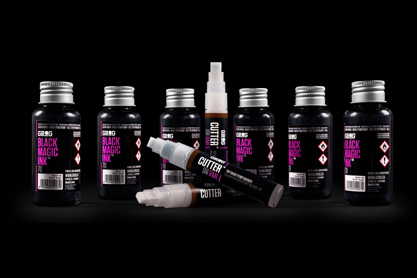 Grog Black Magic Ink Refill 70ml- Brown Sugar