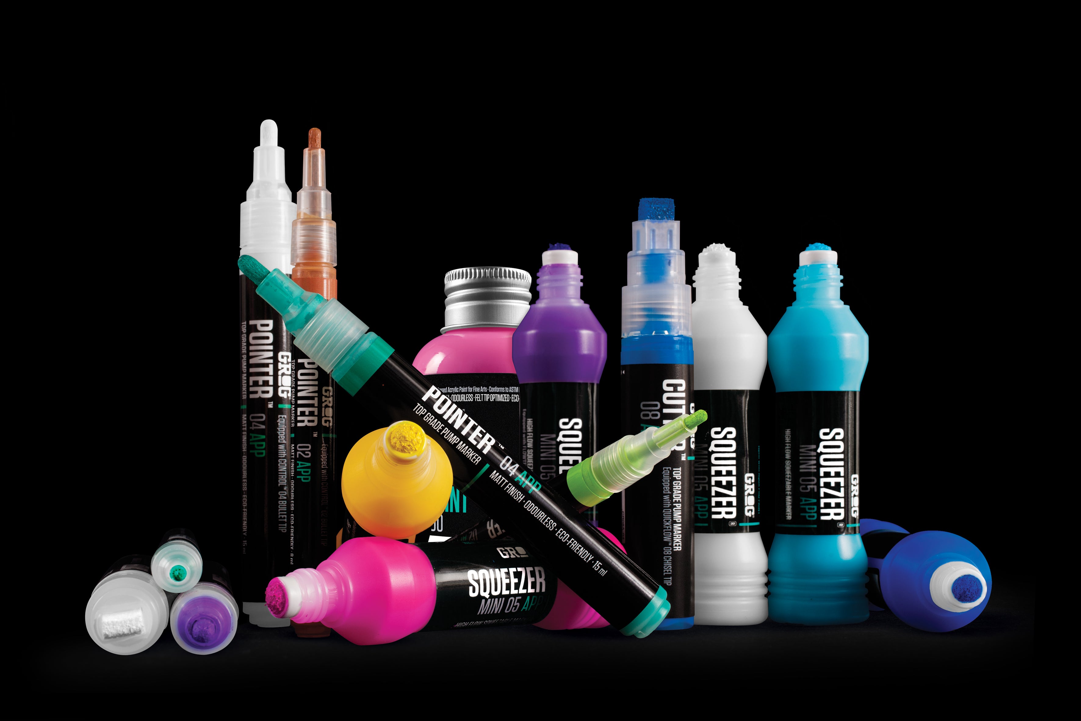 Grog Railside New Zealand Spray Paint Art Supplies APPLine FamilyPackshotUnCapBLK 2