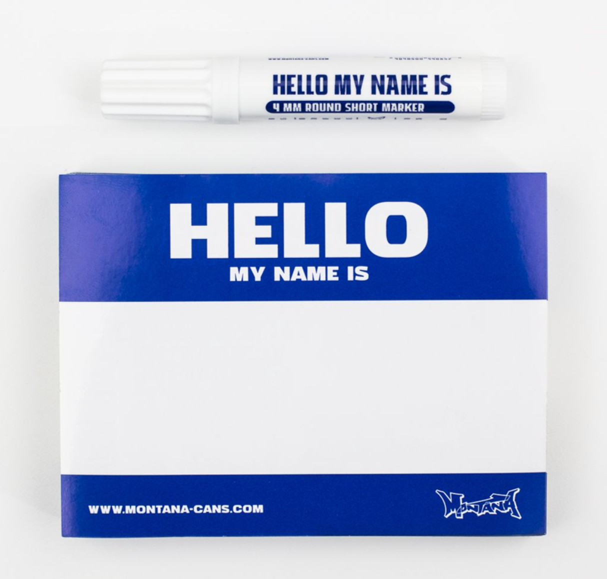 Hello Blue Sticker Montana Stickers: Hello Pack Blue – Railside New Zealand - Spray Paint ...