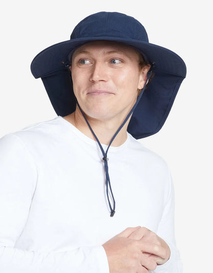 Solbari Wide Brim with Face Shield Sun Hat UPF50+